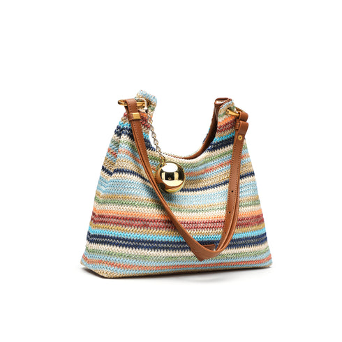 Bohemia Woven Tote Bag - Colorful