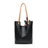 Gelanni Everyday Tote Bag With Floral Scarf - Black