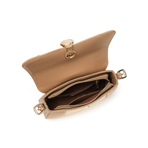 Gelanni Hourglass Bag - Grey & Apricot