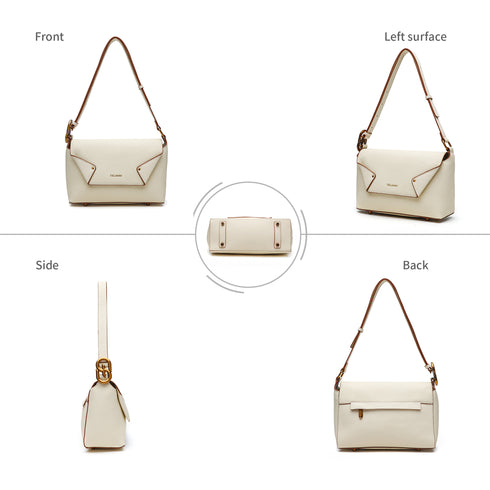 Puzzle Shoulder Bag - White