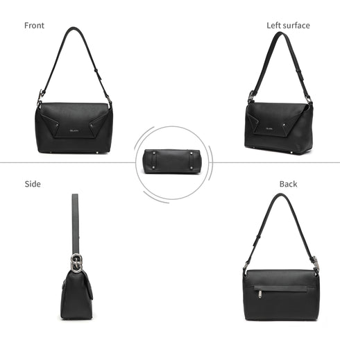Puzzle Shoulder Bag - Black