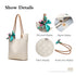 Gelanni Everyday Tote Bag With Floral Scarf - Beige