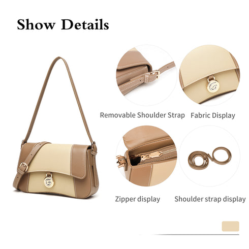 Gelanni Hourglass Bag - Grey & Apricot