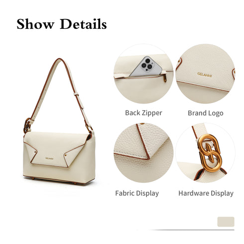 Puzzle Shoulder Bag - White