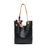 Gelanni Everyday Tote Bag With Floral Scarf - Black