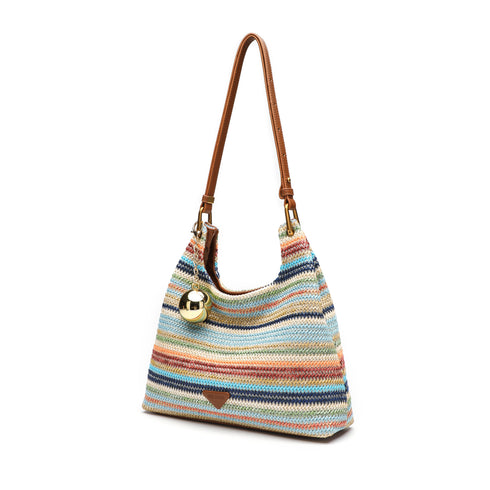 Bohemia Woven Tote Bag - Colorful