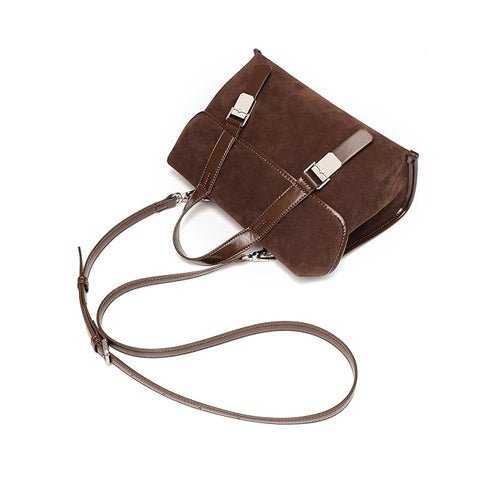 GELANNI – Shoulder Bag for Women & Girls, Premium PU Handbag with Bottom Rivet, Comes with Adjustable & Detachable Strap, An Ideal Gift for Female – Dark Brown