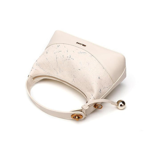 GELANNI – Veneta Bag for Women & Girls, Premium PU Handbag, Comes with Adjustable & Detachable Strap, An Ideal Gift for Female – Off White