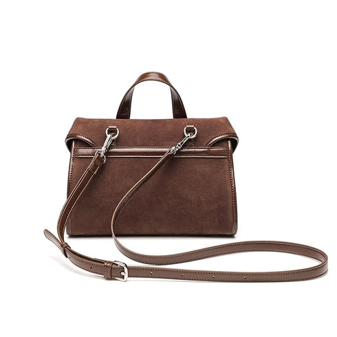 GELANNI – Shoulder Bag for Women & Girls, Premium PU Handbag with Bottom Rivet, Comes with Adjustable & Detachable Strap, An Ideal Gift for Female – Dark Brown