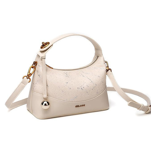 GELANNI – Veneta Bag for Women & Girls, Premium PU Handbag, Comes with Adjustable & Detachable Strap, An Ideal Gift for Female – Off White