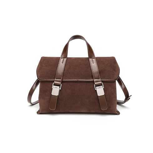 GELANNI – Shoulder Bag for Women & Girls, Premium PU Handbag with Bottom Rivet, Comes with Adjustable & Detachable Strap, An Ideal Gift for Female – Dark Brown