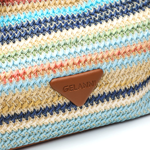 Bohemia Drawstring Bag With Chain Strap - Colorful