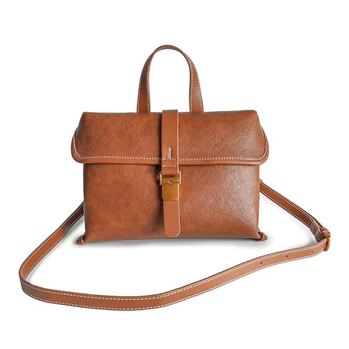 GELANNI β Handle Bag for Women & Girls, Premium PU Backpack Handbag with Bottom Rivet, Comes with Adjustable & Detachable Strap, An Ideal Gift for Female - Brown