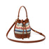 Bohemia Drawstring Bag With Leather Strap - Colorful
