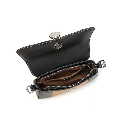 Gelanni Hourglass Bag - Black & Brown