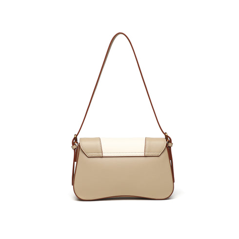 Gelanni Hourglass Bag - Apricot & White