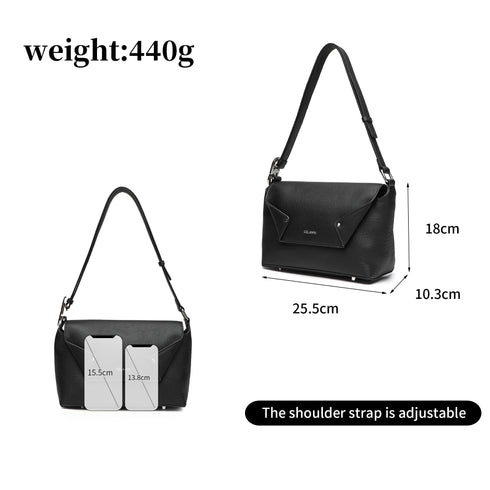 Puzzle Shoulder Bag - Black