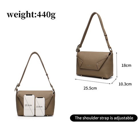 Puzzle Shoulder Bag - Grey